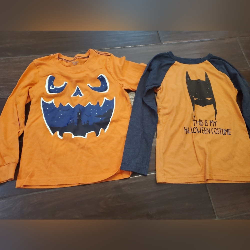 Halloween long sleeve shirts size 6 boys or girls one is carters one jumping bea